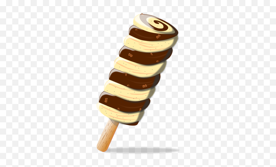 Twisted Ice Cream Vector Image - Ice Cream Clipart Stick Emoji,Emoji Chocolate Ice Cream