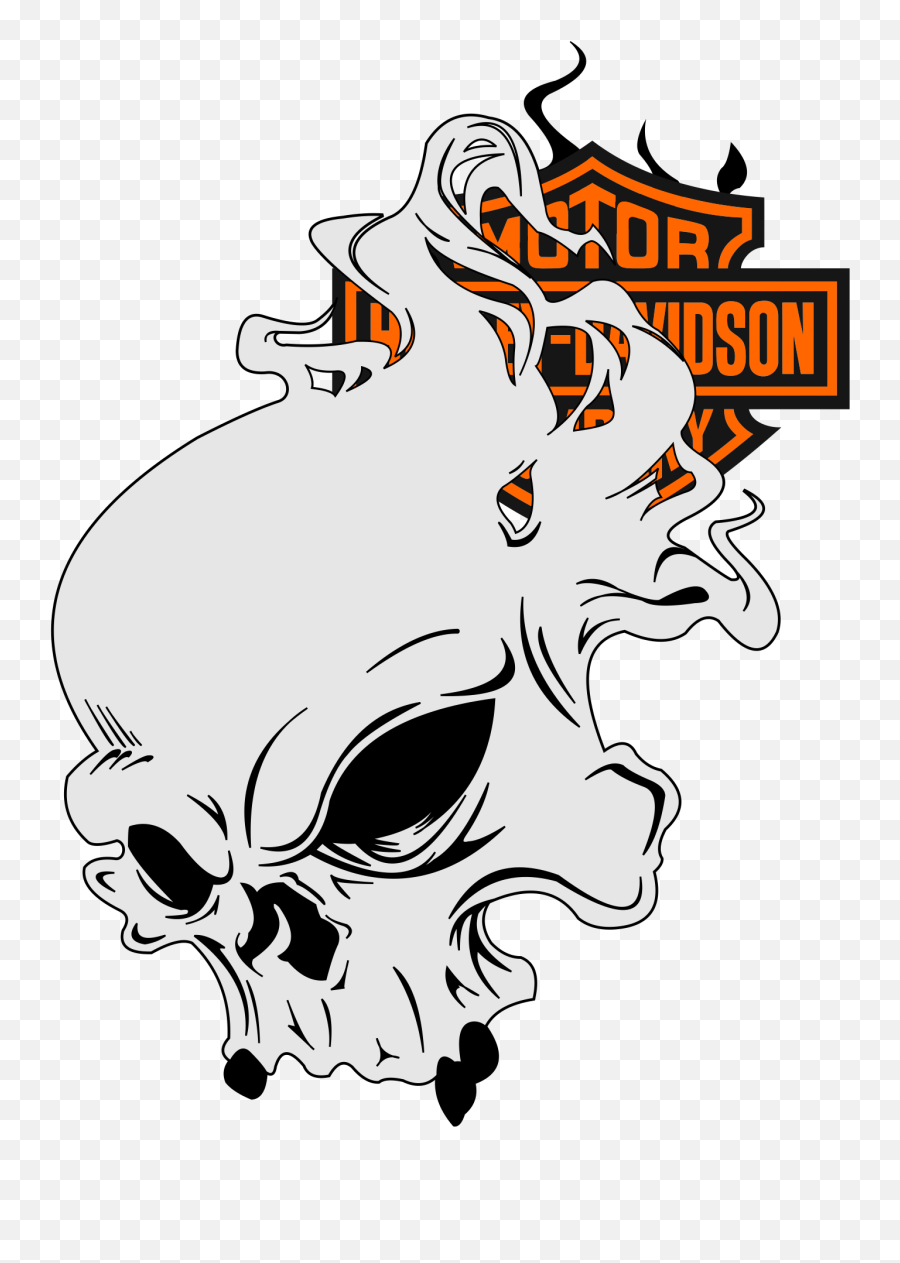 Airbrush Drawing Skull Transparent - Harley Davidson Stencil Art Emoji,Gun Skull Pie Emoji
