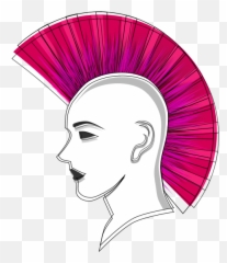 Vector Graphics Of Stylized Punk - Mohawk Cartoon Emoji