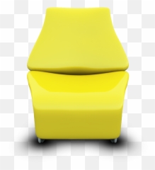 Yellow Modern Chair 2 Icon Png Clipart - Club Chair Emoji,Chair Emoticon