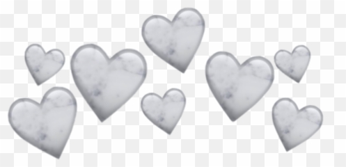 Marbleheart - White Heart Crown Png Emoji,Black Heart Emoji Pillow
