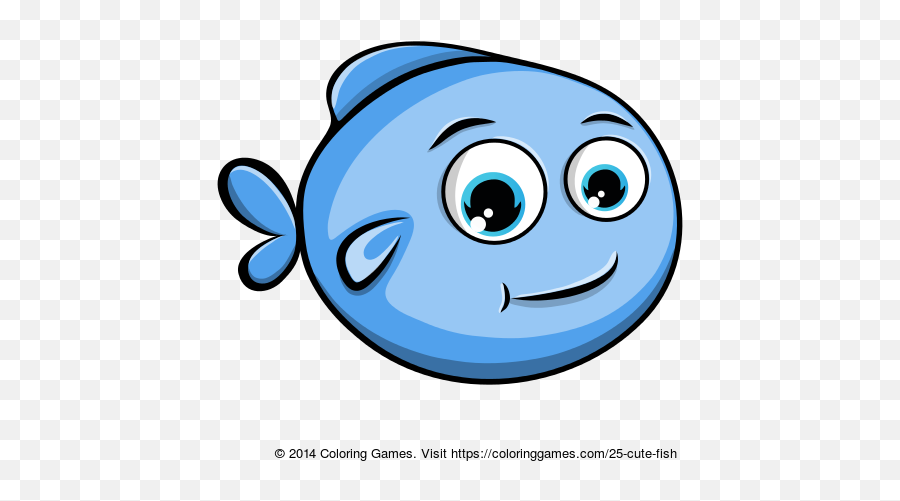 Cute Fish Coloring Page - Smiley Emoji,Pisces Emoticon