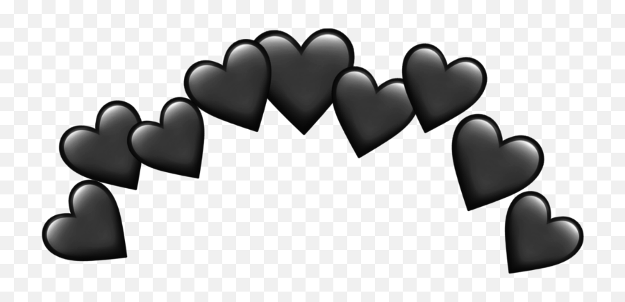 Cute Color Hearts Png Emoji,Black Crown Emoji