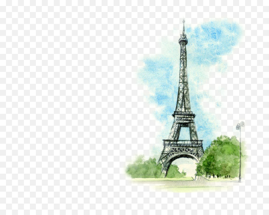 Torre Eiffel Dibujo Png - Eiffel Tower Paris Background Png Emoji,Eiffel Tower Emoji