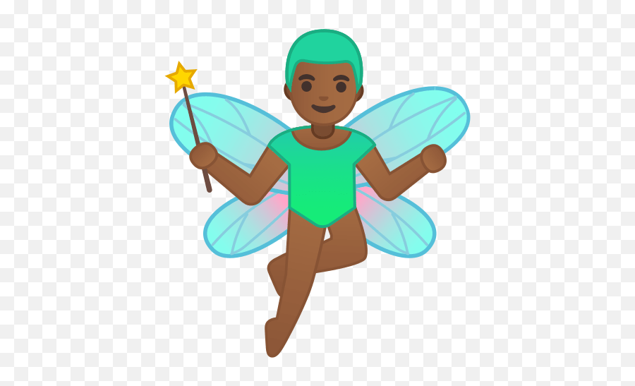 Man Fairy Emoji With Medium - Fun Clipart Icon Png,Black Man Emoji