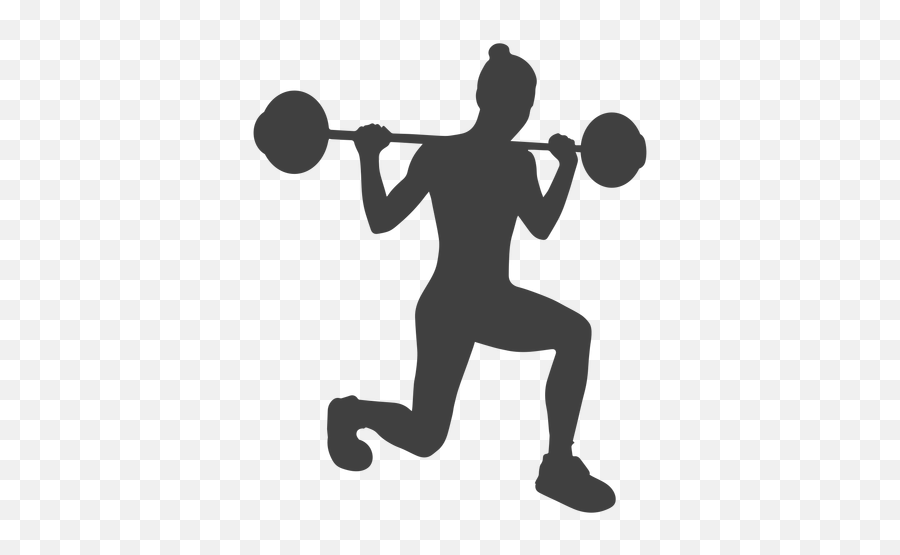 Squat Vector Olympic Barbell - Silhouette Lunges Png Emoji,Barbell Emoji