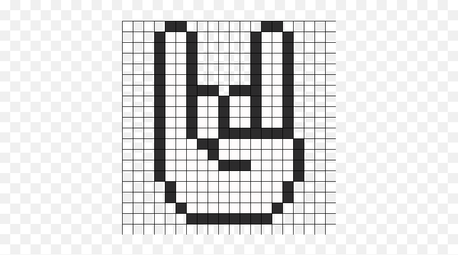 Pixel Art Pattern Perler Bead - Minecraft Pixel Art Finger Emoji,Rock And Roll Hand Emoji