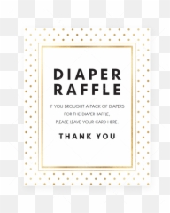 Printable Baby Shower Sign for Diaper Raffle Tickets Gold - Circle Emoji