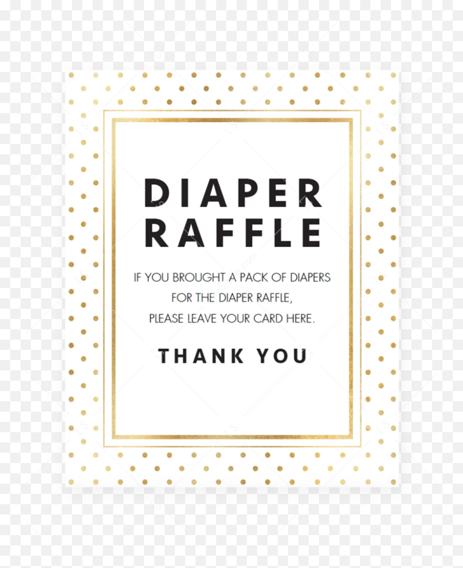 Printable Baby Shower Sign For Diaper Raffle Tickets Gold - Circle Emoji,Car Man Ticket Emoji