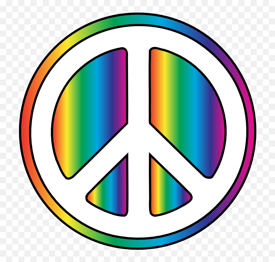 Peace Sign Clip Art 2 - Symbol For Non Violence Emoji,Emoji Peace Sign