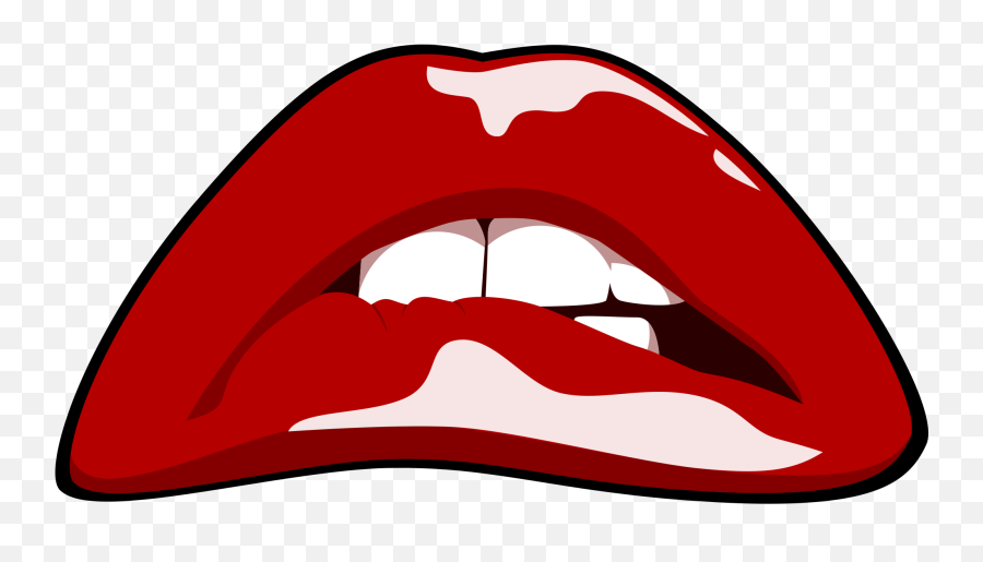Rocky Horror Lips Clipart - Transparent Rocky Horror Picture Show Lips Emoji,Rocky Emoji
