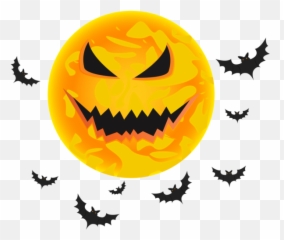 Halloween Moon Yellow Emoticon Font For - Transparent Background Clipart Emoji