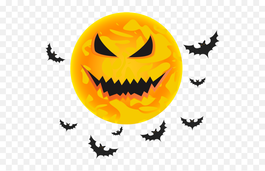 Halloween Moon Yellow Emoticon Font For - Transparent Background Halloween Moon Clipart Emoji,Crow Emoticon