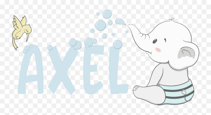 Baby Elephant Illustration Sticker - Nombres De Bebe Dibujos Emoji,Elephant Emoji