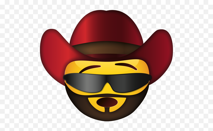 Emoji - Cowboy Emoji With Beard,Cowboy Hat Emoji