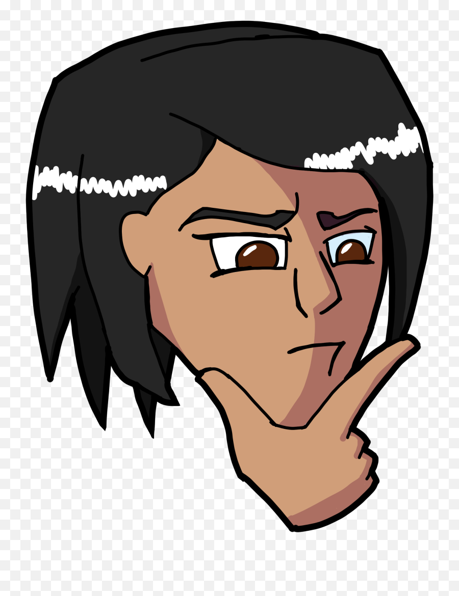 Holly Andreas Thinking Face By Bonkleton On Newgrounds - Hair Design Emoji,Thinking Emoji With Gun