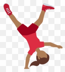 Dunkle Hautfarbe Rad Schlagende Frau - Active Emoji,Rad Emoji