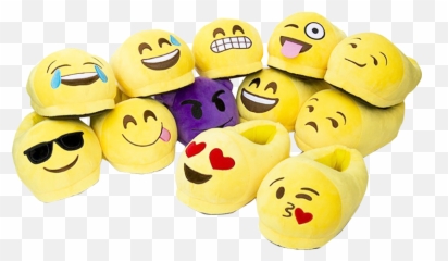 Kawayi Plush Toy Yellow Emoji Slipper - Chausson Animaux