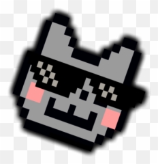 Thug Life Glasses Joint Text - Pixel Art Cat With Sunglasses Emoji,Mlg Glasses Emoji