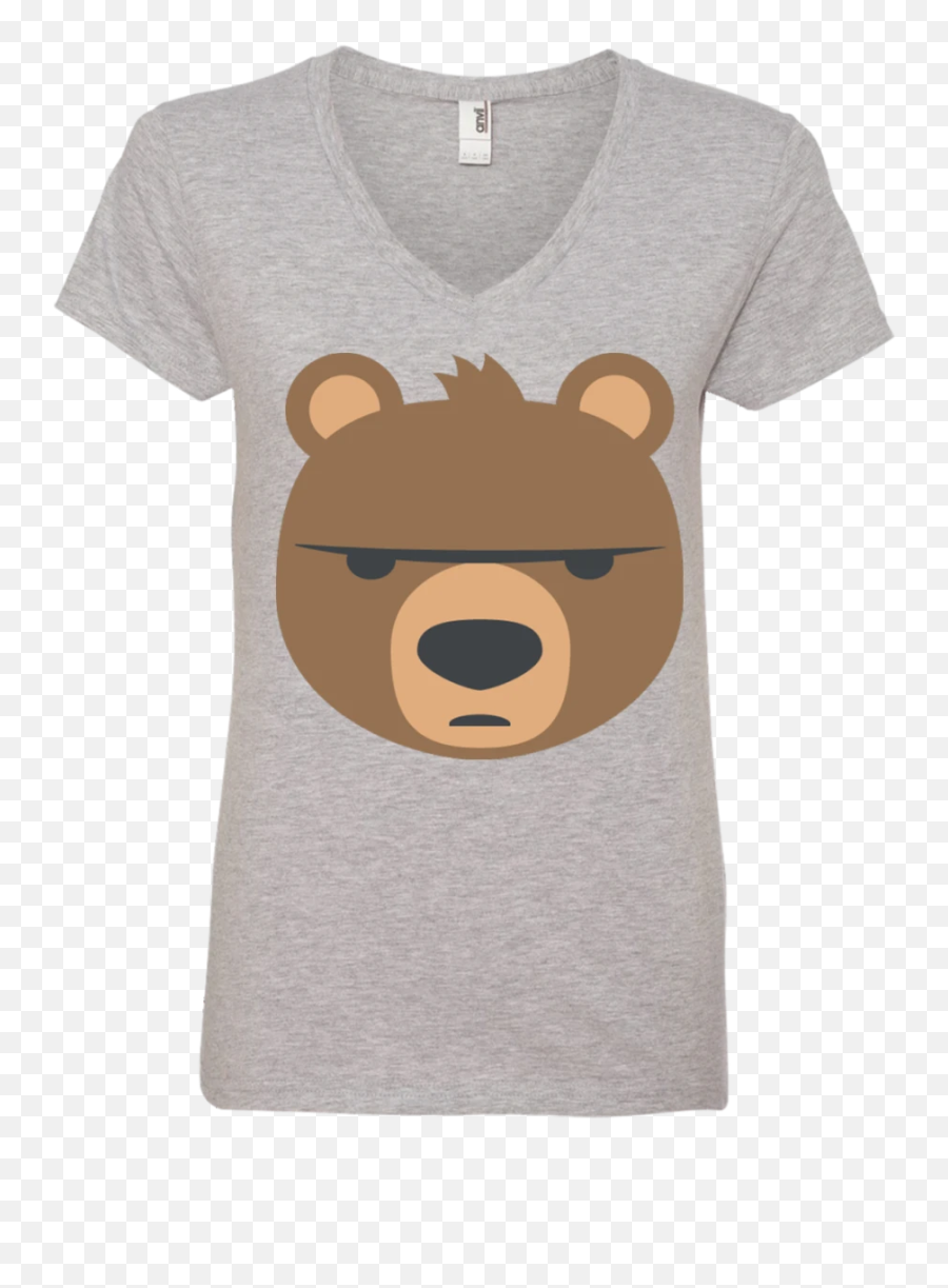 Big Bear Emoji Ladies V,Bear Hot Emoji