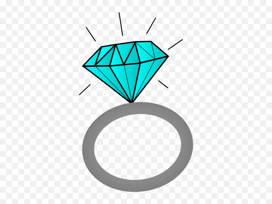 Blue Ring Clipart - Engagement Rings Cartoon Emoji,Engagement Ring Emoji