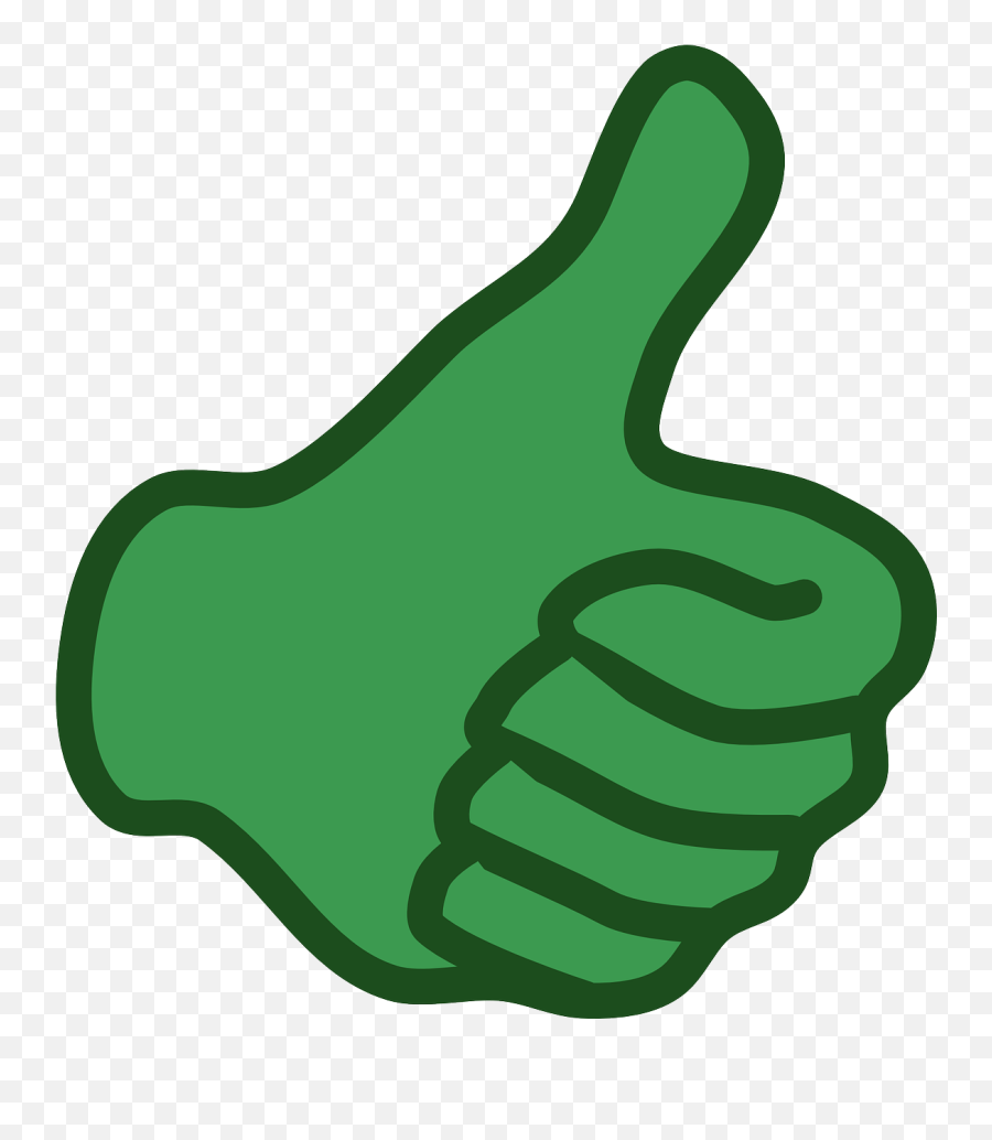 Hand Like Thumb Up Confirm - Green Thumbs Up Clip Art Emoji,Thumbs Down Emoji