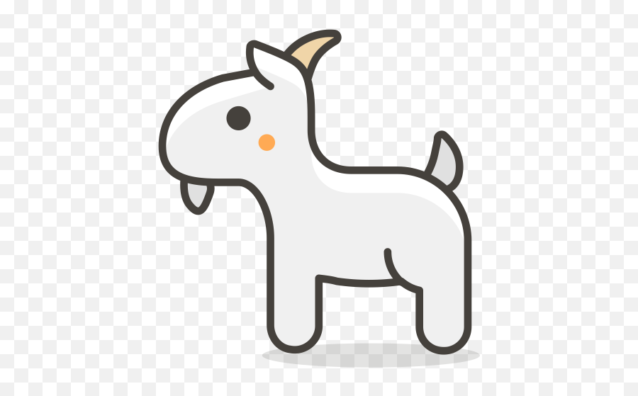 Goat Emoji Icon Of Colored Outline Style - Kambing Emoji,Goat Emoji
