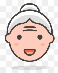 124 - Clipart Old Lady Face Emoji