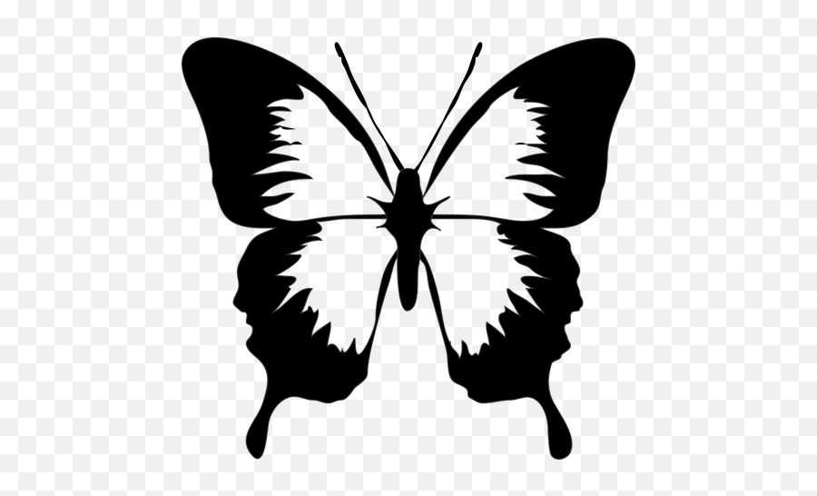 Butterfly Siluett Bild - Butterfly Vector Emoji,Butterfly Emoji