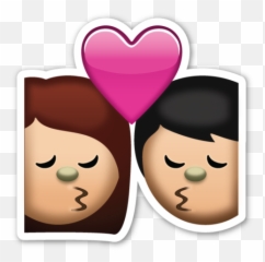 Image About Love In Emojis - Couple Kiss Png