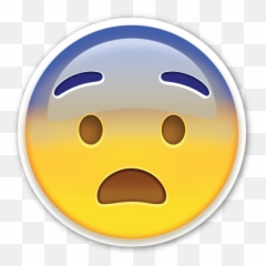 Fearful Face - Worried Emoji,Kawaii Emoji