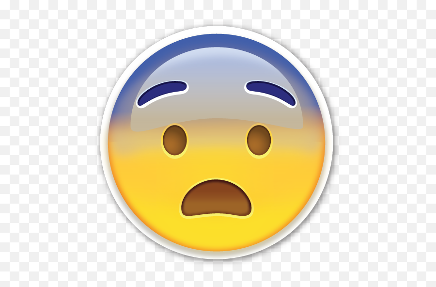 Fearful Face - Worried Emoji,Kawaii Emoji