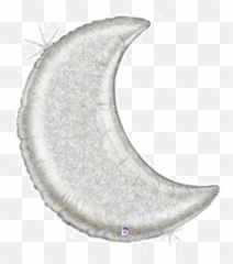Shape 107cm Glitter Moon Silver - Emoji