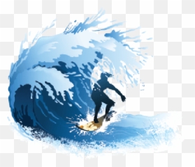 Waves Clipart Surfing Waves Surfing Transparent Free For - Surfing The Wave Clip Art Emoji,Surfer Emoji