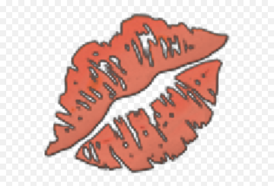 Peach Lips Emoji Emojilips Kiss Mark Kissmark Freetoedi - Illustration,Lips Emoji