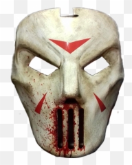Tmnt Bloody Hockey Mask - Hockey Mask Png Emoji,Hockey Mask Emoji