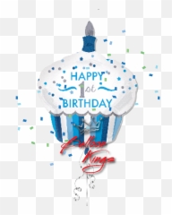 1st Birthday Cupcake Boy - Emoji