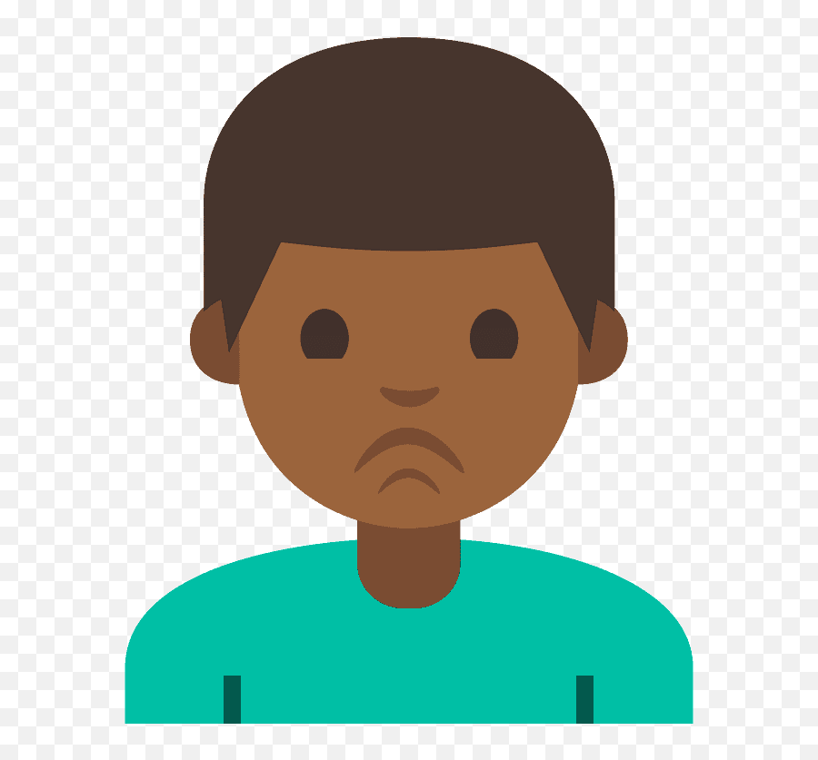 Man Pouting Emoji Clipart - Hand On Head Emoji Black,Pouting Emoji