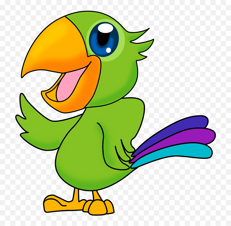 Cute Parrot Clipart Free Download Transparent Png Creazilla - Dibujos Animados De Perico Emoji,Parrot Emoji