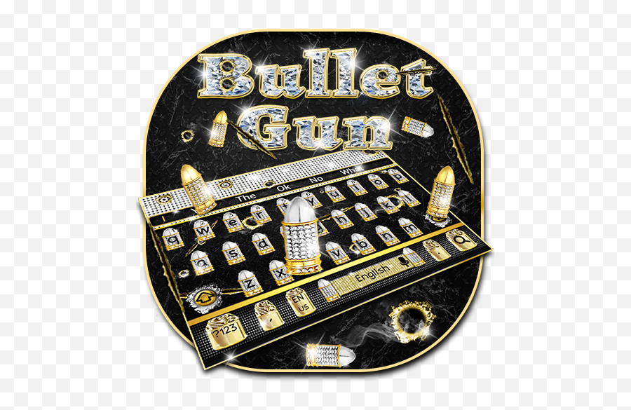 Cool Diamond Bullet Gun Keyboard Theme - Aplikacionet Në Art Emoji,Military Emojis For Android