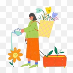 Grow The Flowers Girl Png Emoji