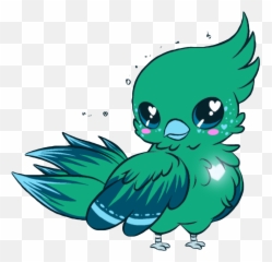 Parrot Kawaii Cute Blue Bird Pirate - Birds Emoji