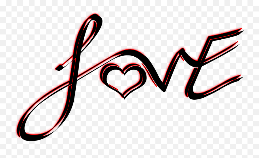 Love Text Valentines Word Heart - Heart Emoji,Heart Envelope Emoji