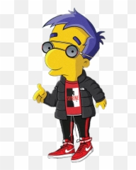 Simpson Simpsons Bart Milhouse Supreme - Milhouse Simpson Emoji,The Godfather Emoji