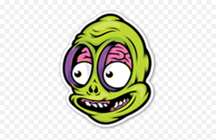 Zombie - Alien Graffiti Characters Emoji,Zombie Emoticon