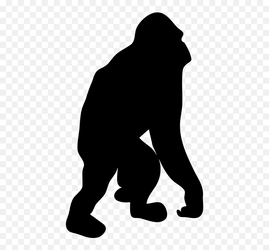Gorilla Orangutan Silhouette Clip Art - Orangutan Silhouette Emoji,Gorilla Emoji