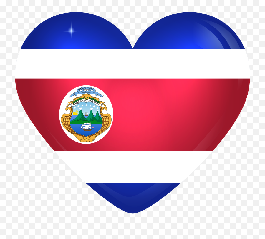 Costa Rica Flag Clipart - Costa Rica Flag Heart Emoji,Bolivian Flag Emoji