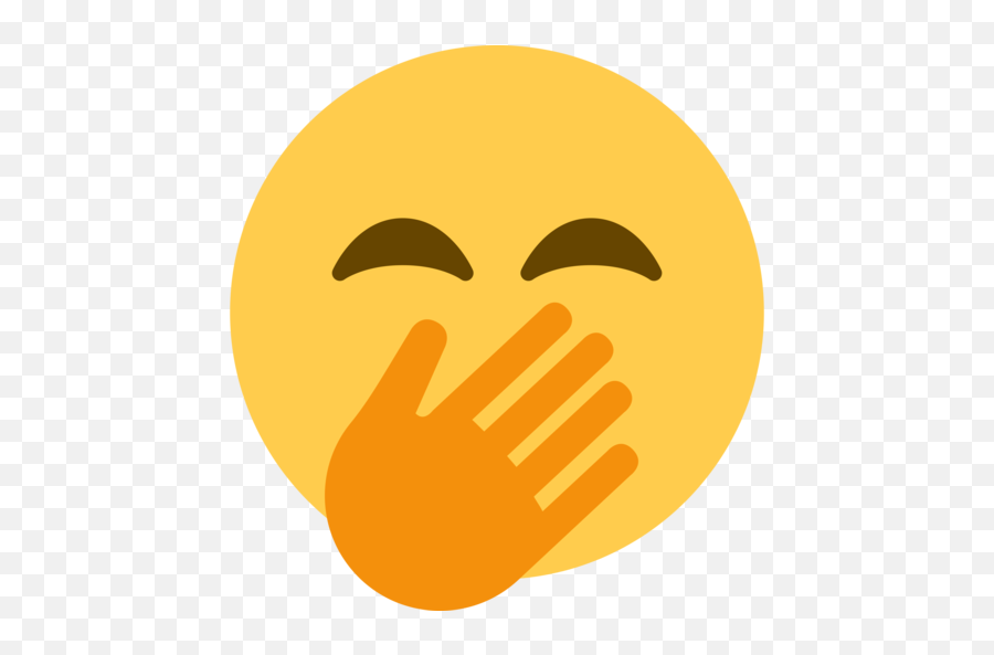 Twitter - Face With Hand Over Mouth Emoji,Twemoji