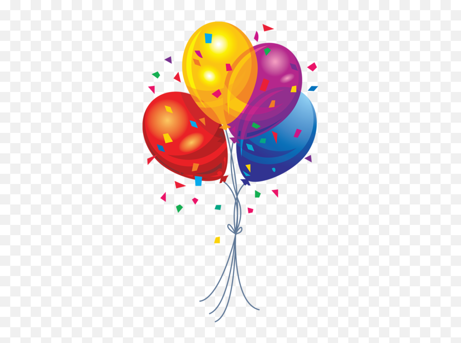 Transparent Multi Color Balloons - Balloons Clipart Emoji,Emoji Birthday Balloons