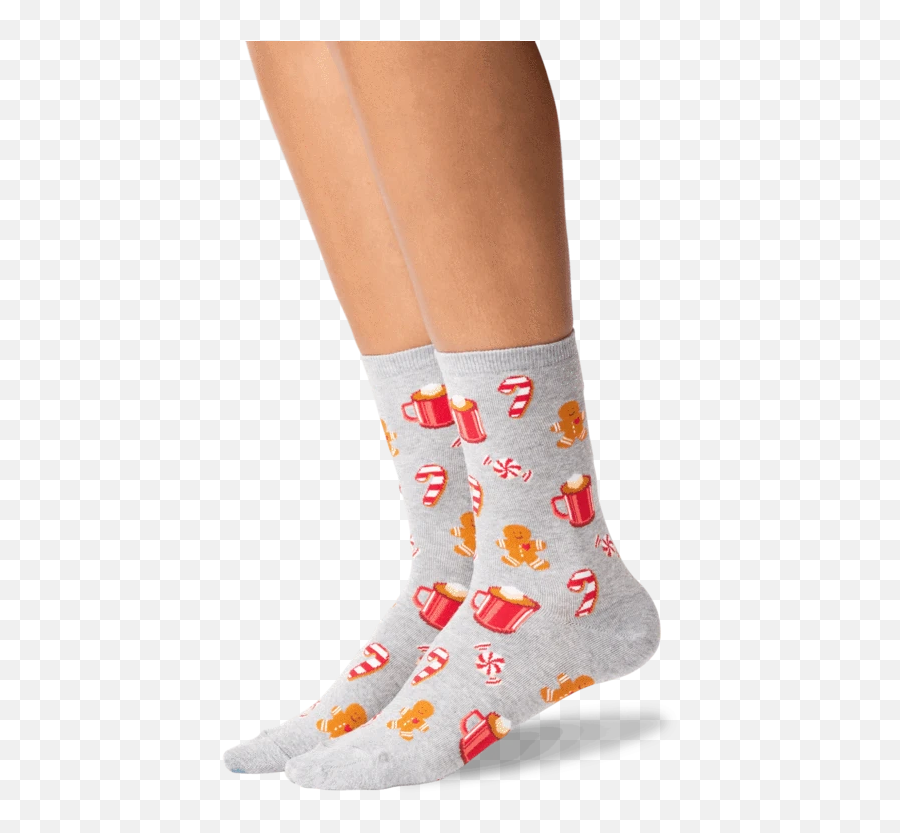 Hot Cholocate Ginger Bread Socks - Sock Emoji,Hot Cocoa Emoji